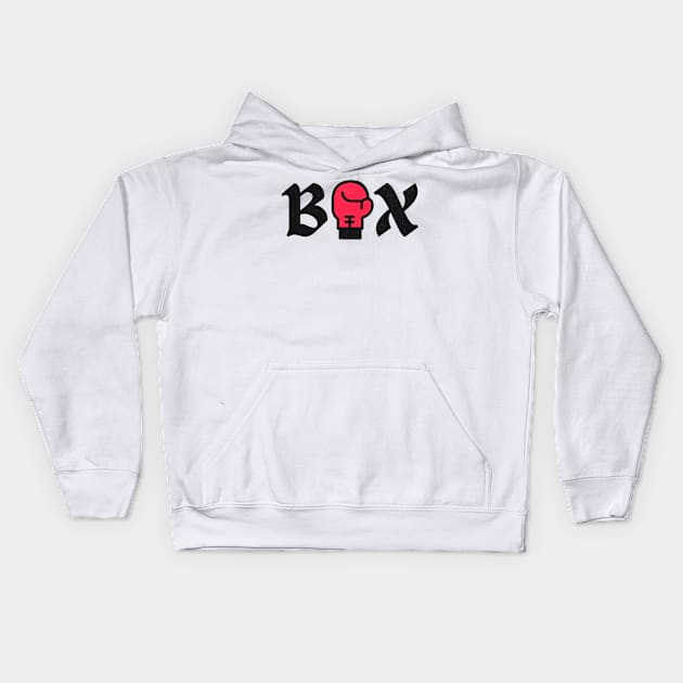 Boxing Glove Box Martial Arts MMA Kids Hoodie by Foxxy Merch